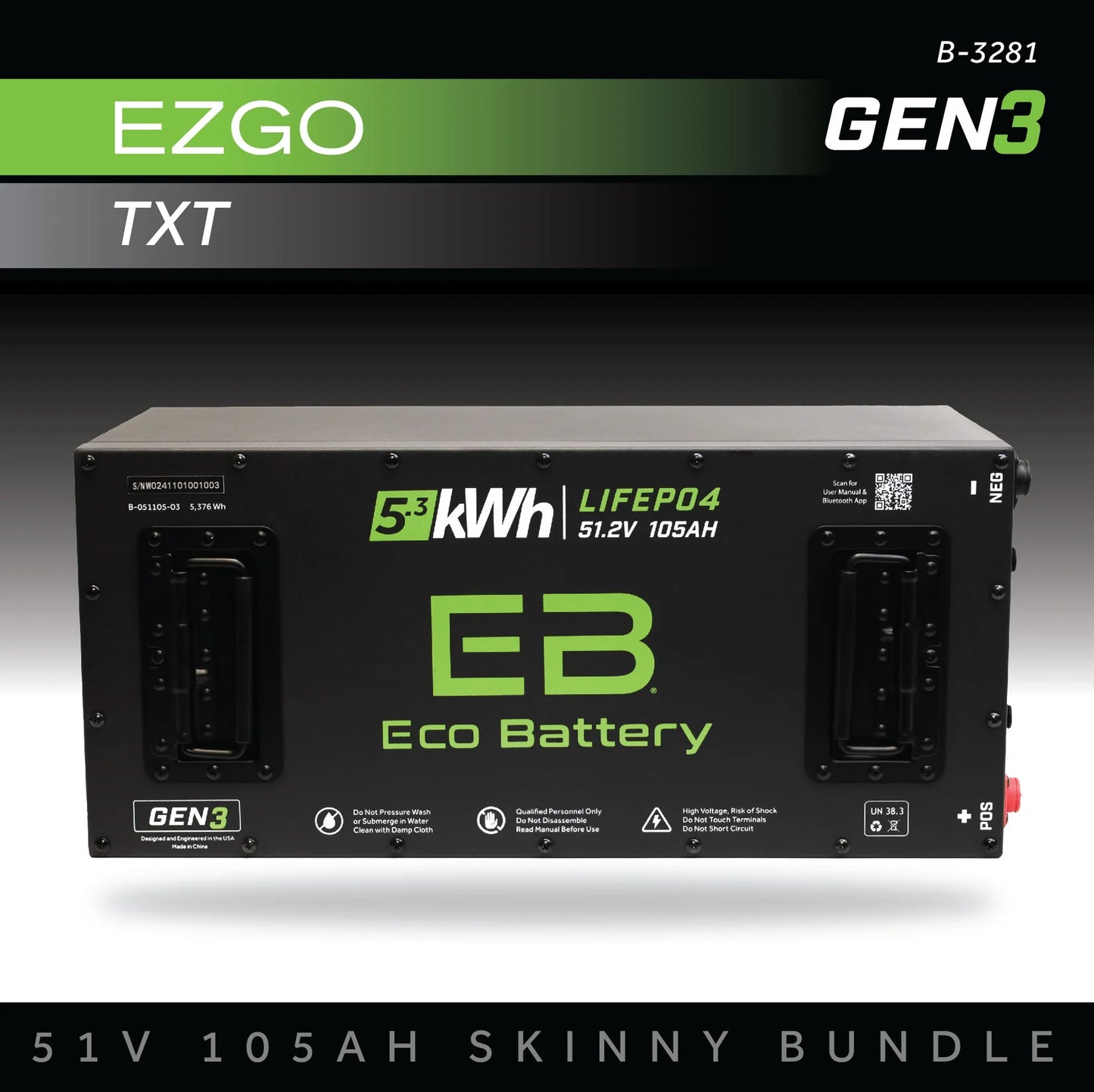 Eco Battery 48v 105ah Lithium (LiFePO4) Conversion Kit *BACKORDER*
