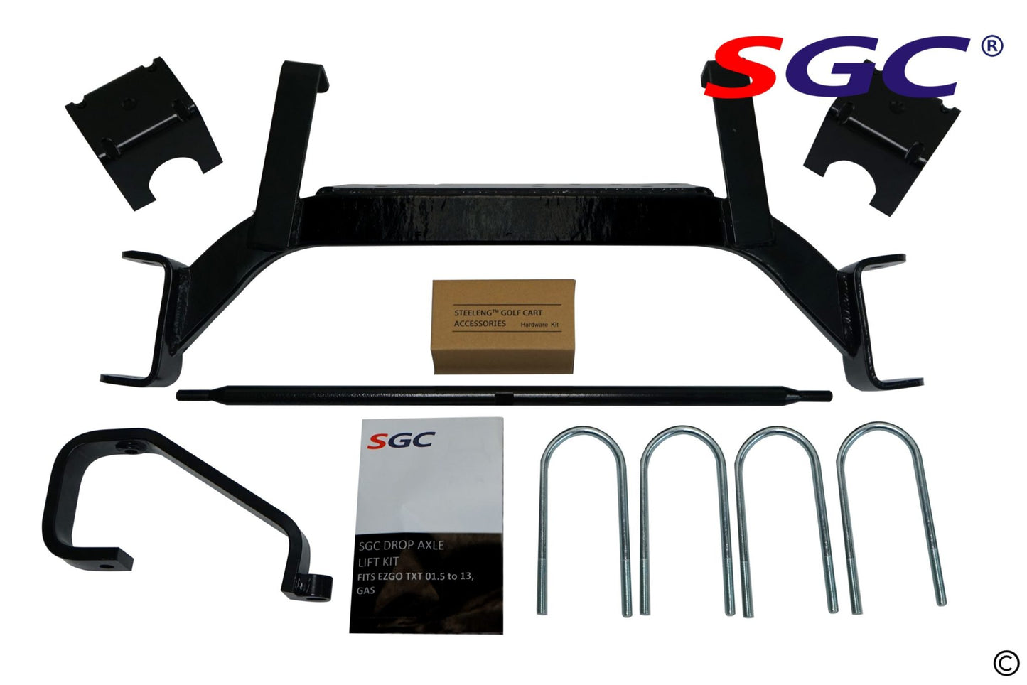 LKTX07 – SGC Lift Kit – 6″ Drop Axle kit for EZGO TXT (2001.5-2022) Electric